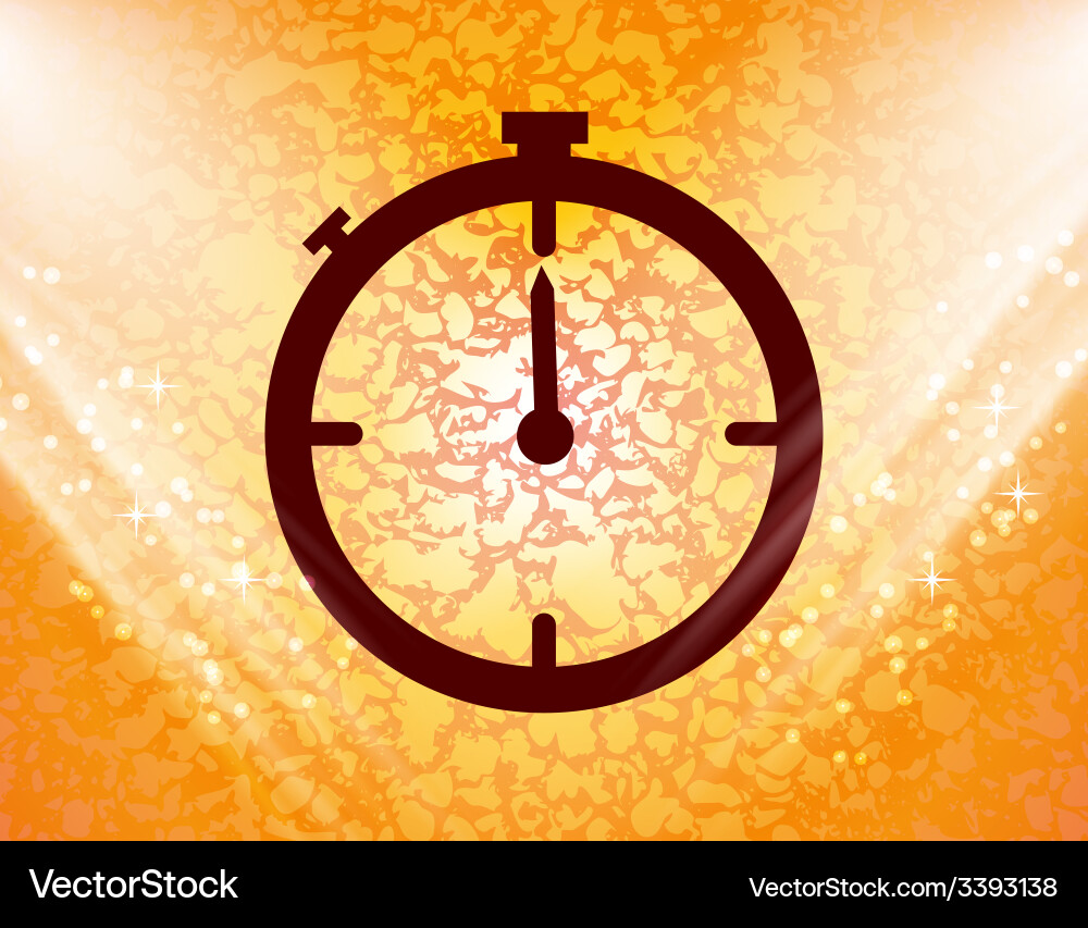 Timer icon symbol flat modern web design with long Vector Image
