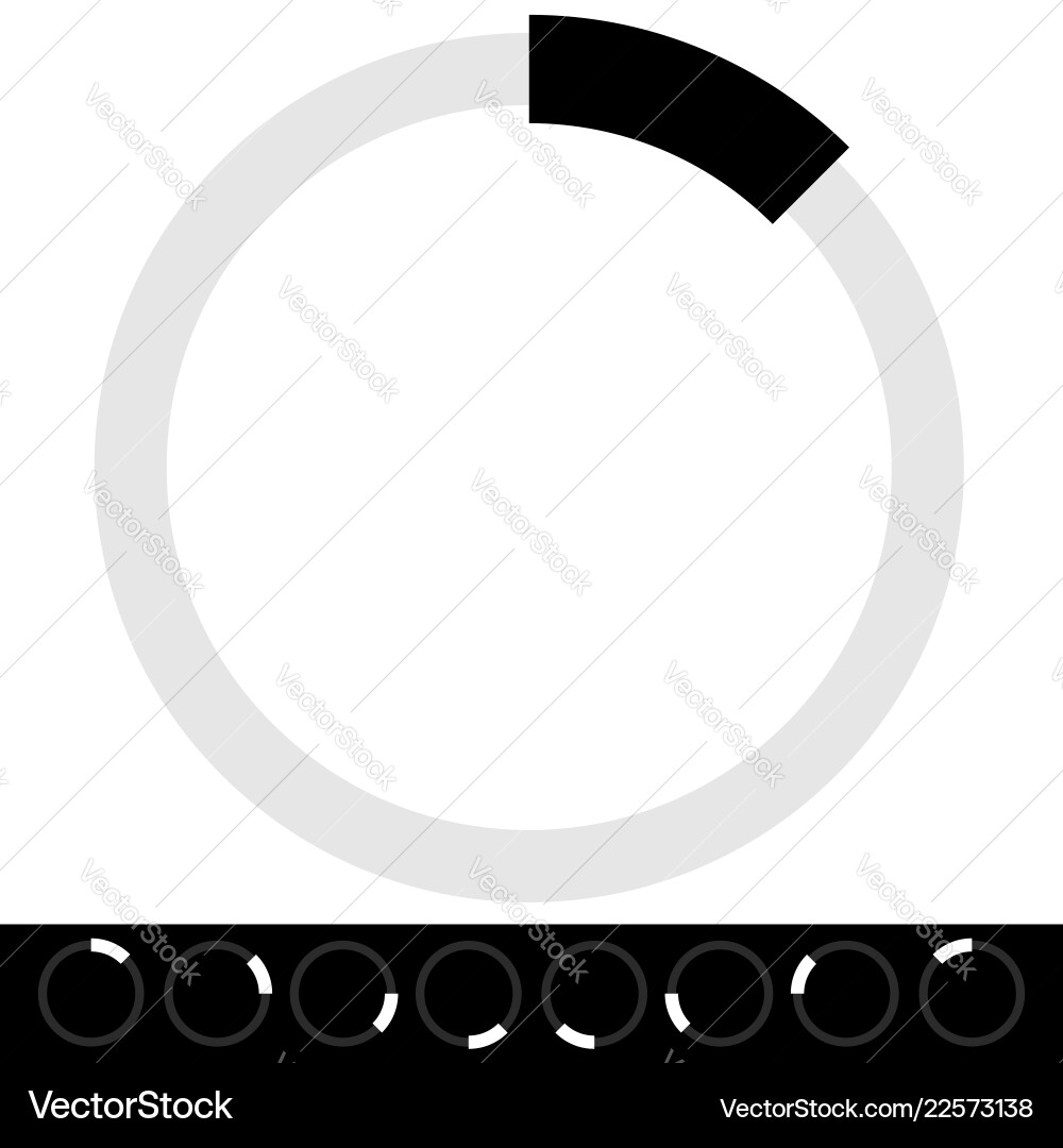 Transparent preloader or buffer shapes symbols Transparent preloader or buffer shapes symbols vector image