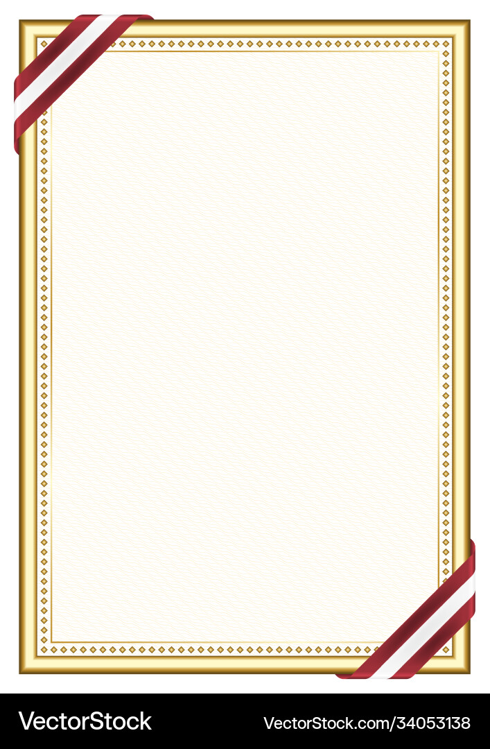 Vertical frame and border with latvia flag Vertical frame and border with latvia flag Vector Image