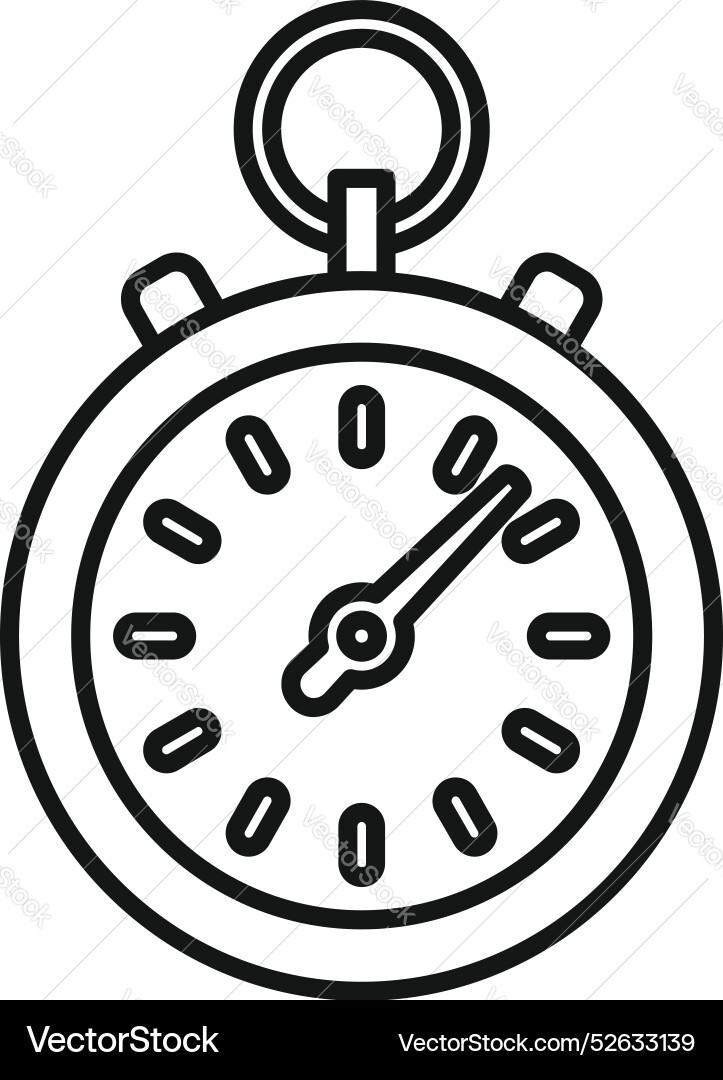 Analog stopwatch icon showing time passing Vector Image