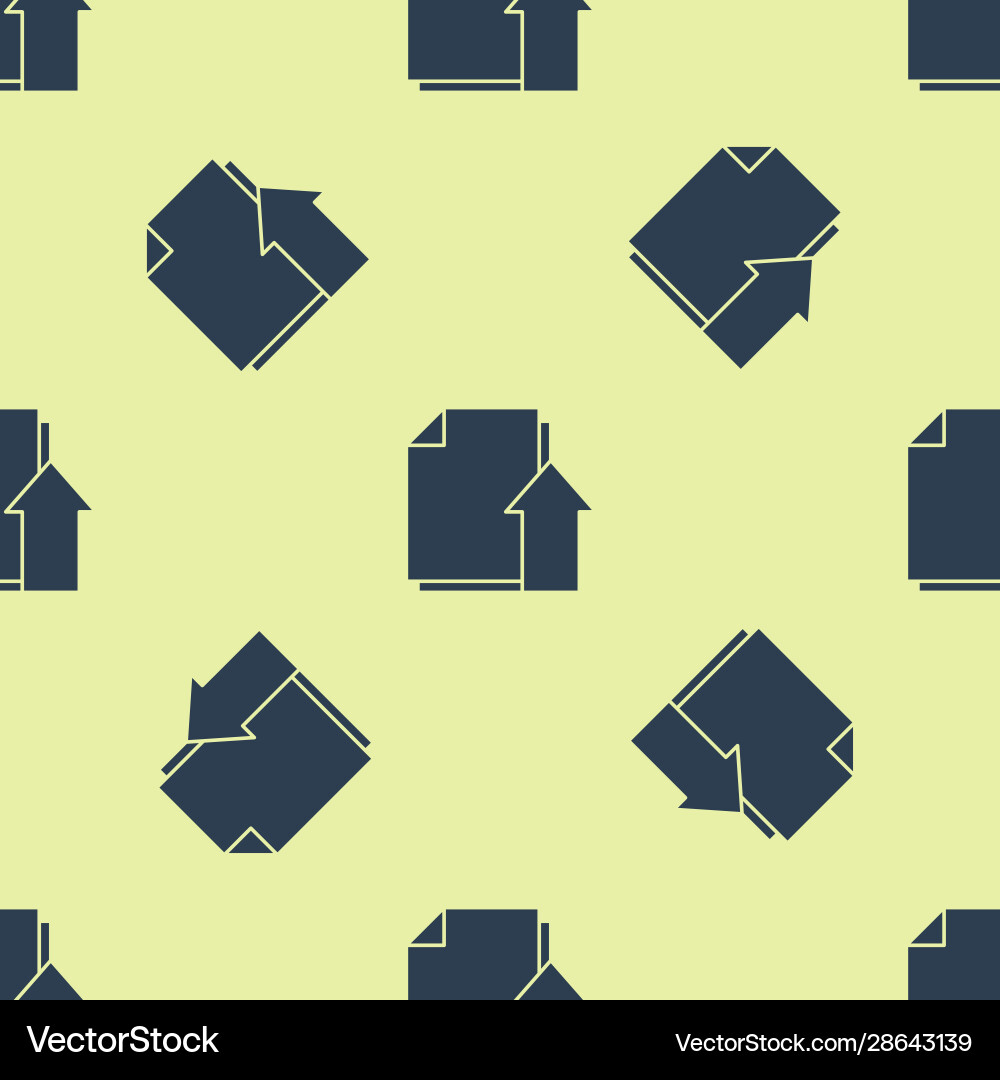 Blue upload file document icon isolated seamless Blue upload file document icon isolated seamless vector image