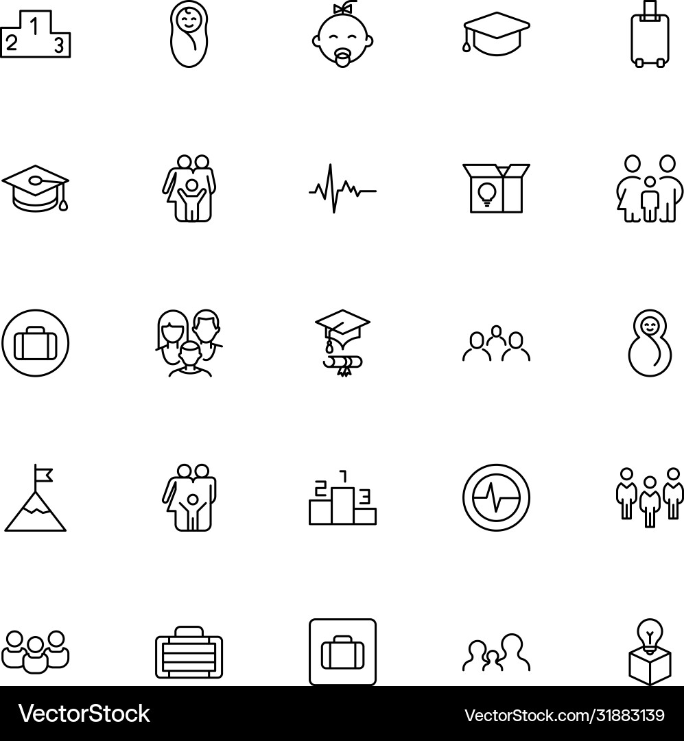 Core values icon set Vector Image