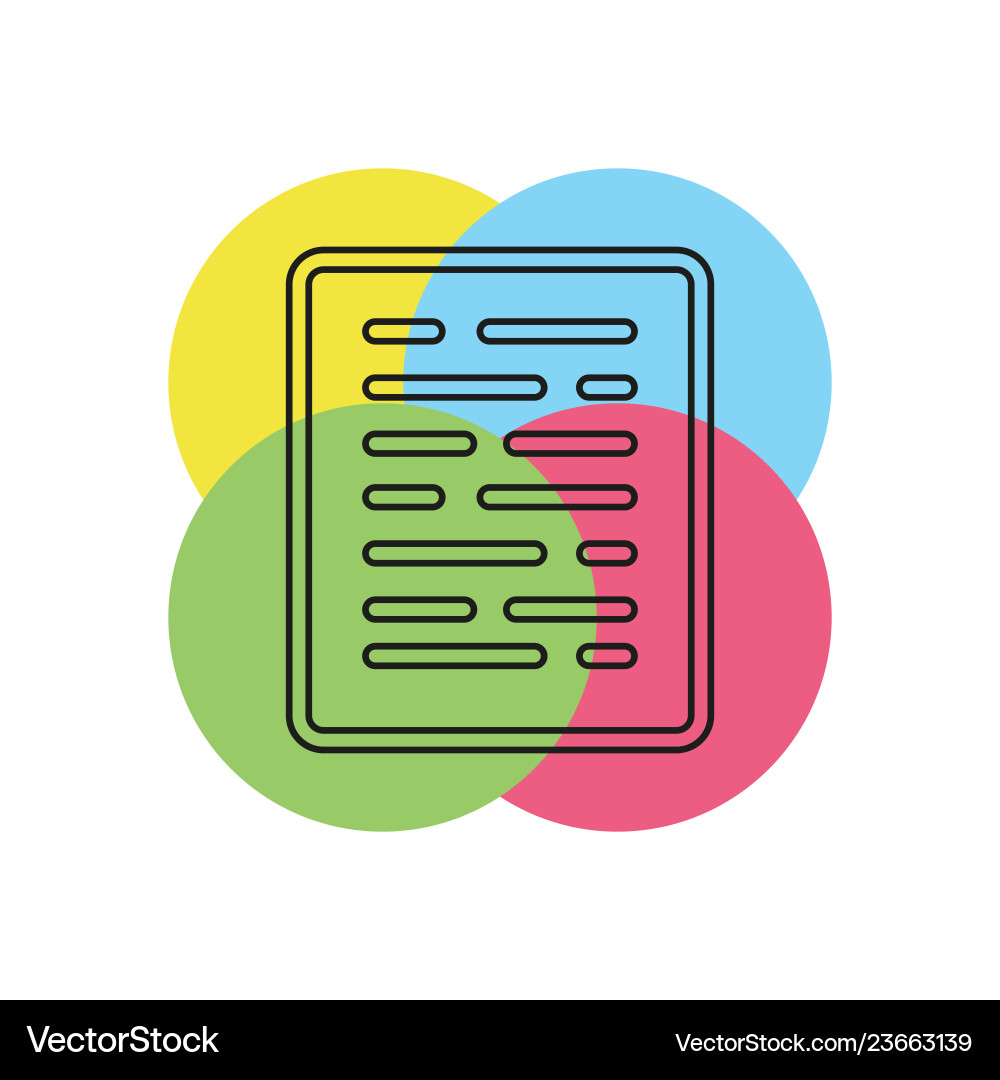 Document list - paper icon web page symbol Vector Image