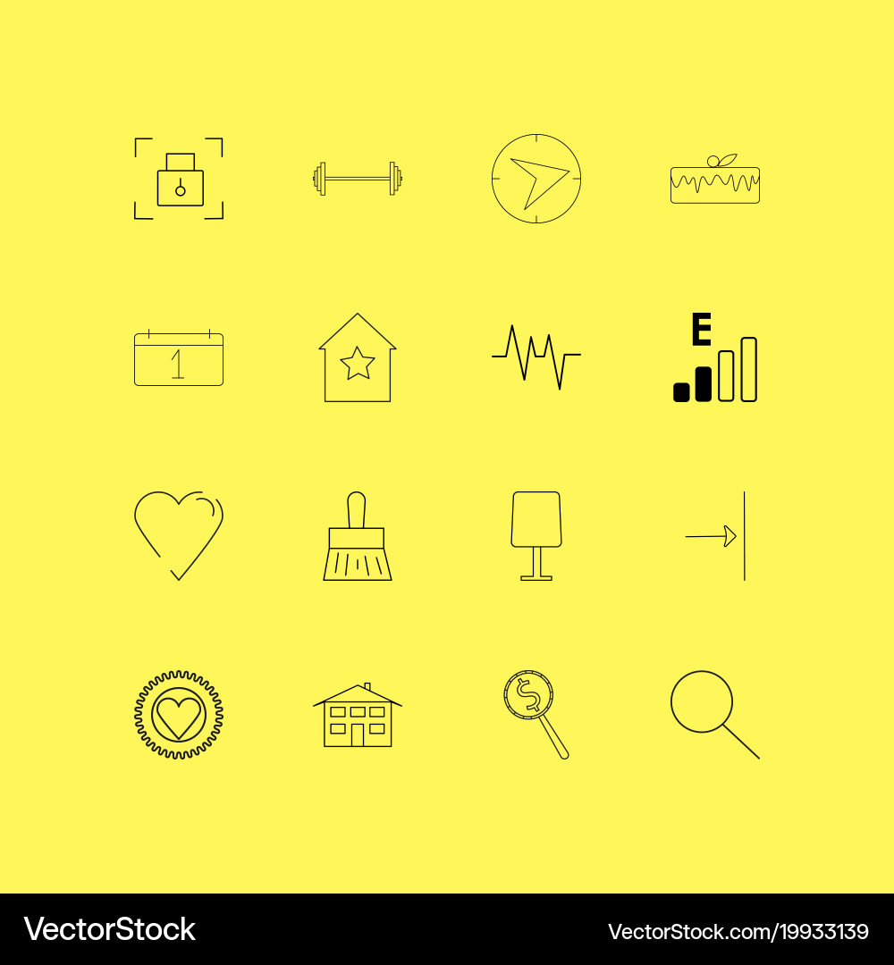 Essential linear icon set simple outline icons vector image