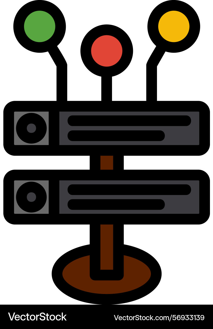Gateway line filled style icon design Vector Image