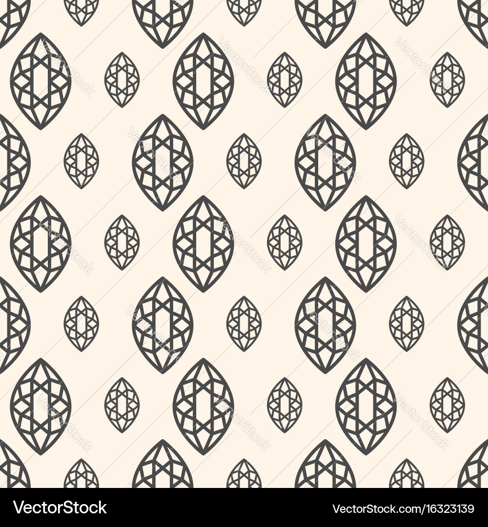 Gemstone Seamless Pattern Vector Image