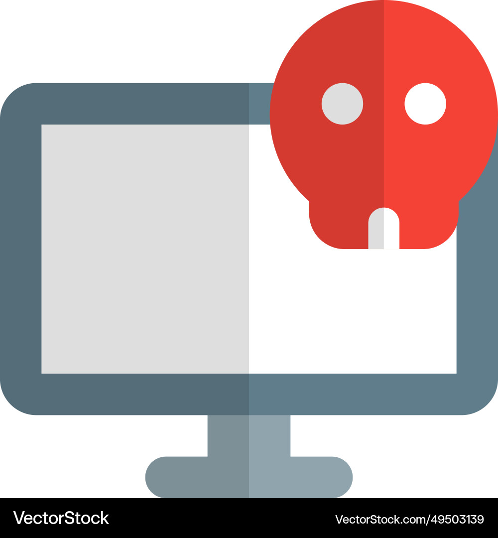 Hardware problem causing monitor dead vector image