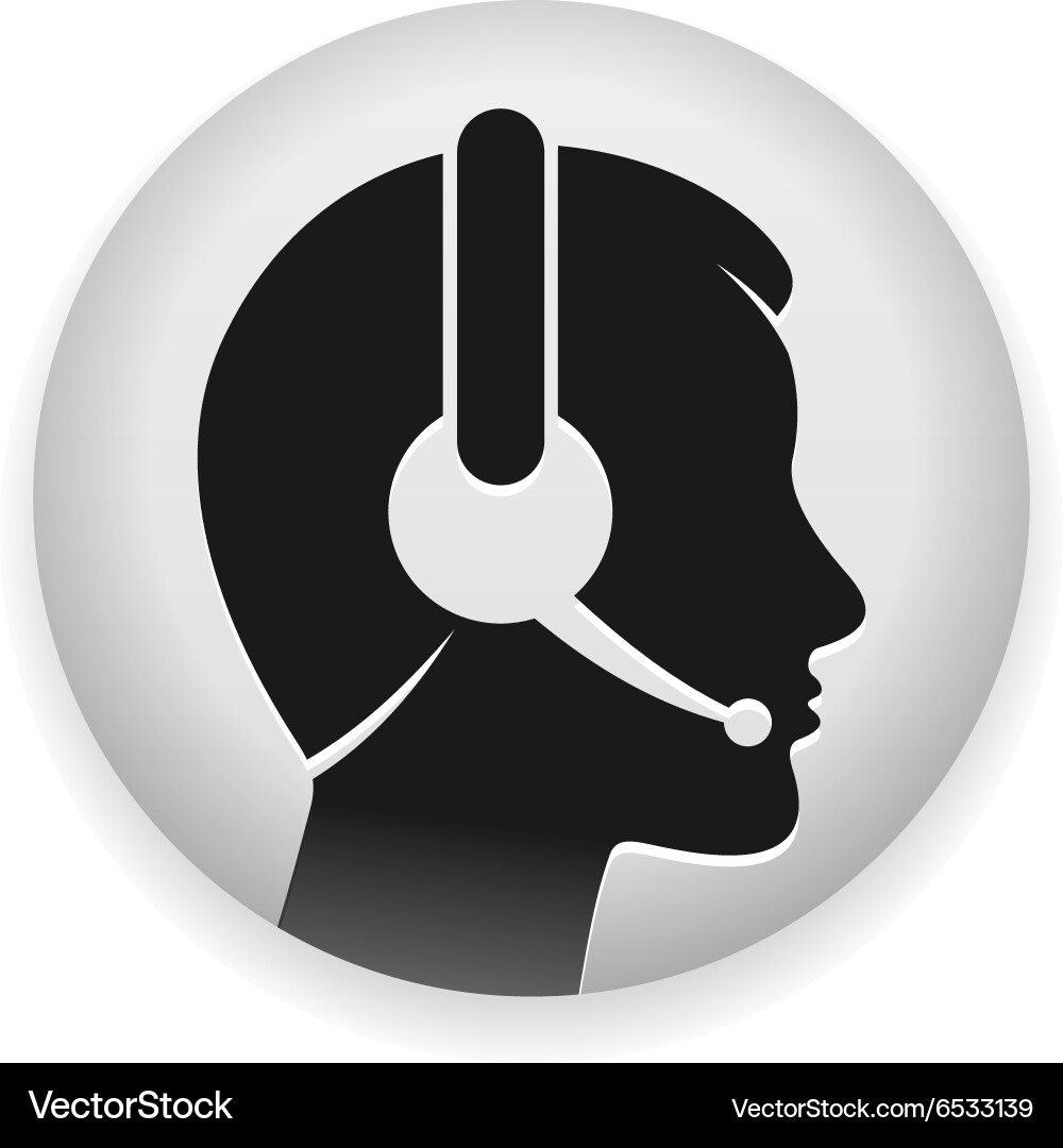 Headset with microphone Vector Image