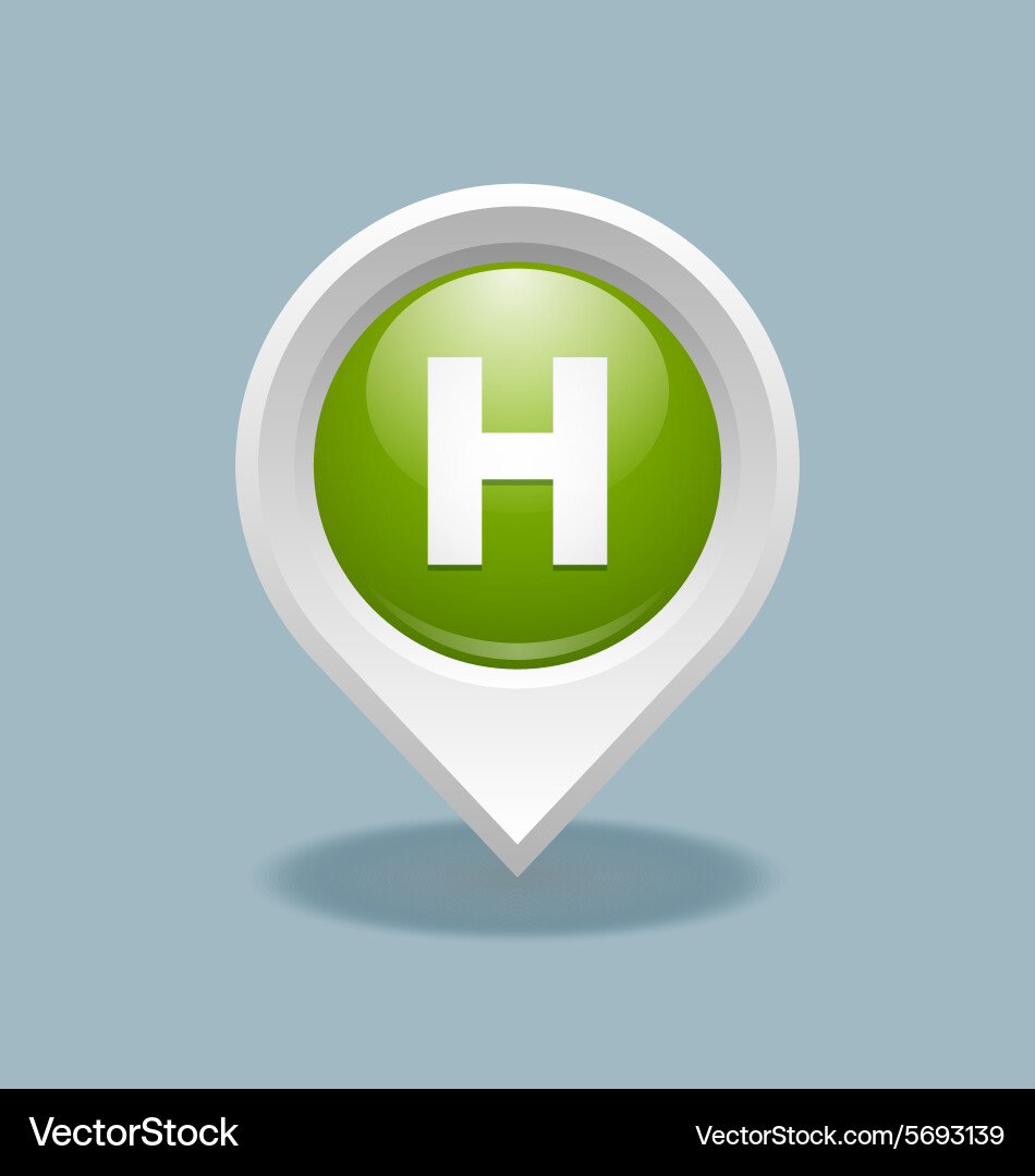 Heliport Pointer Icon vector image