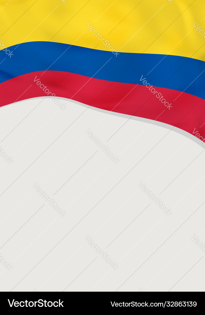 Leaflet design with flag colombia template Vector Image