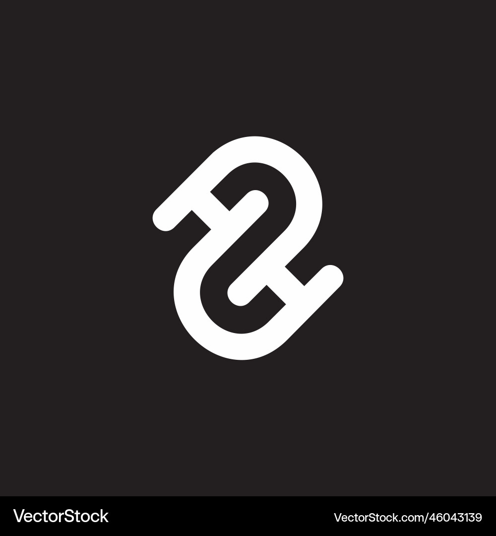 Linked H2 Loop Logo vector image