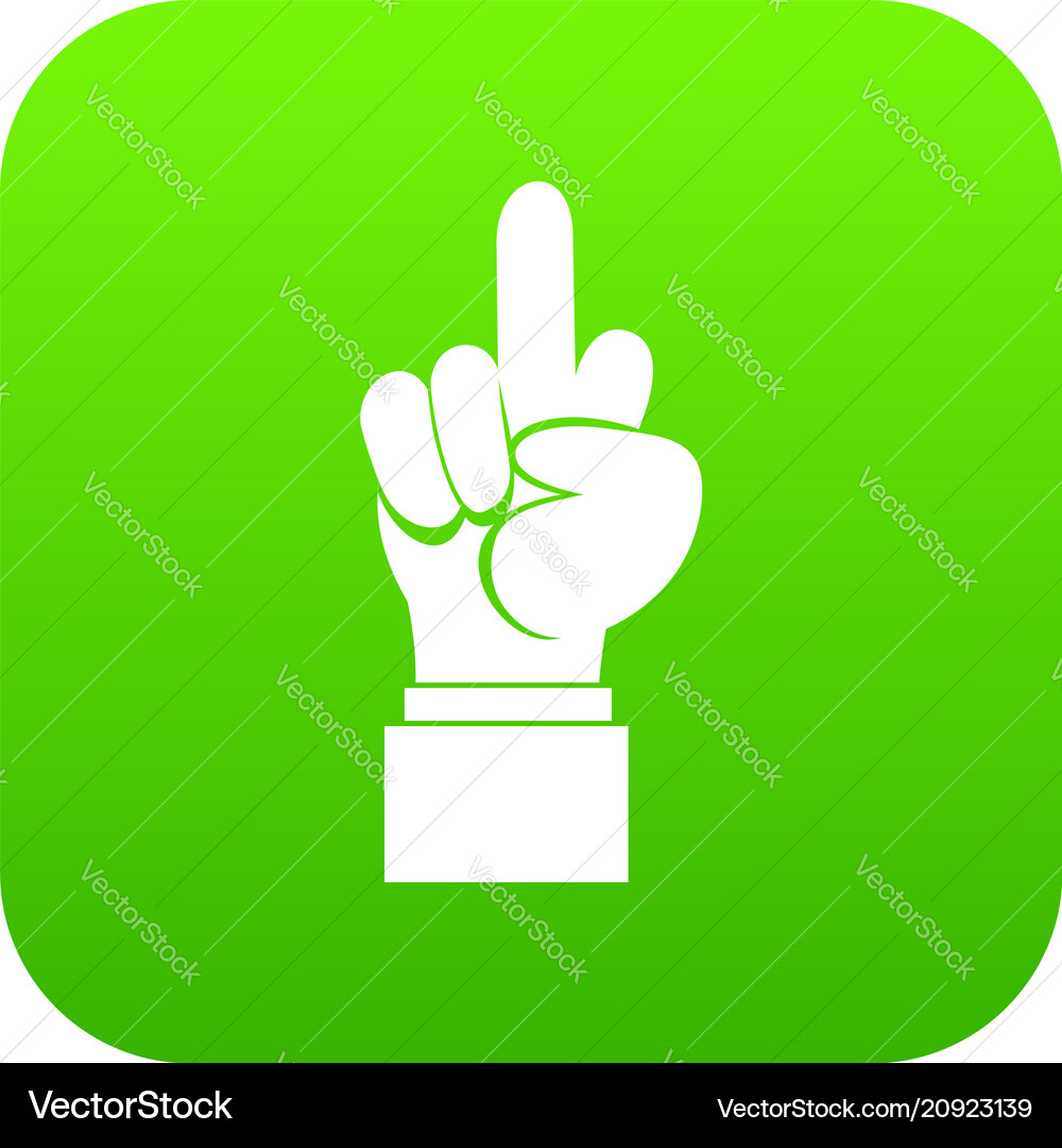 Mittelfinger Handzeichen Symbol digital grün Mittelfinger Handzeichen Symbol digital grün vektorbild