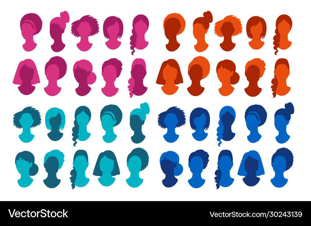 Profile pictures avatars set Royalty Free Vector Image