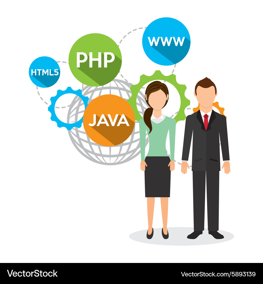 Programming language vector image