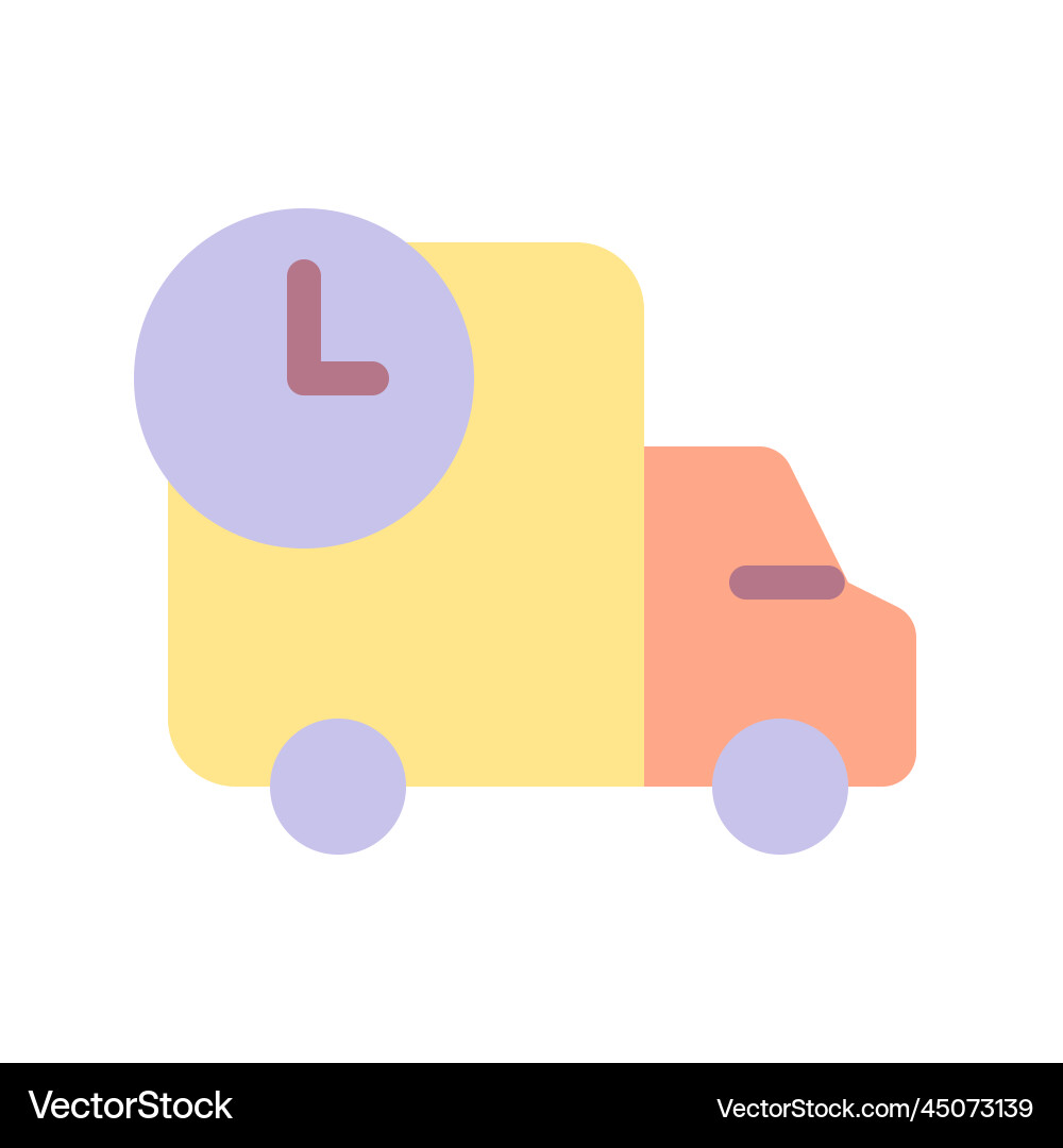 Schedule delivery flat color ui icon Schedule delivery flat color ui icon vector image