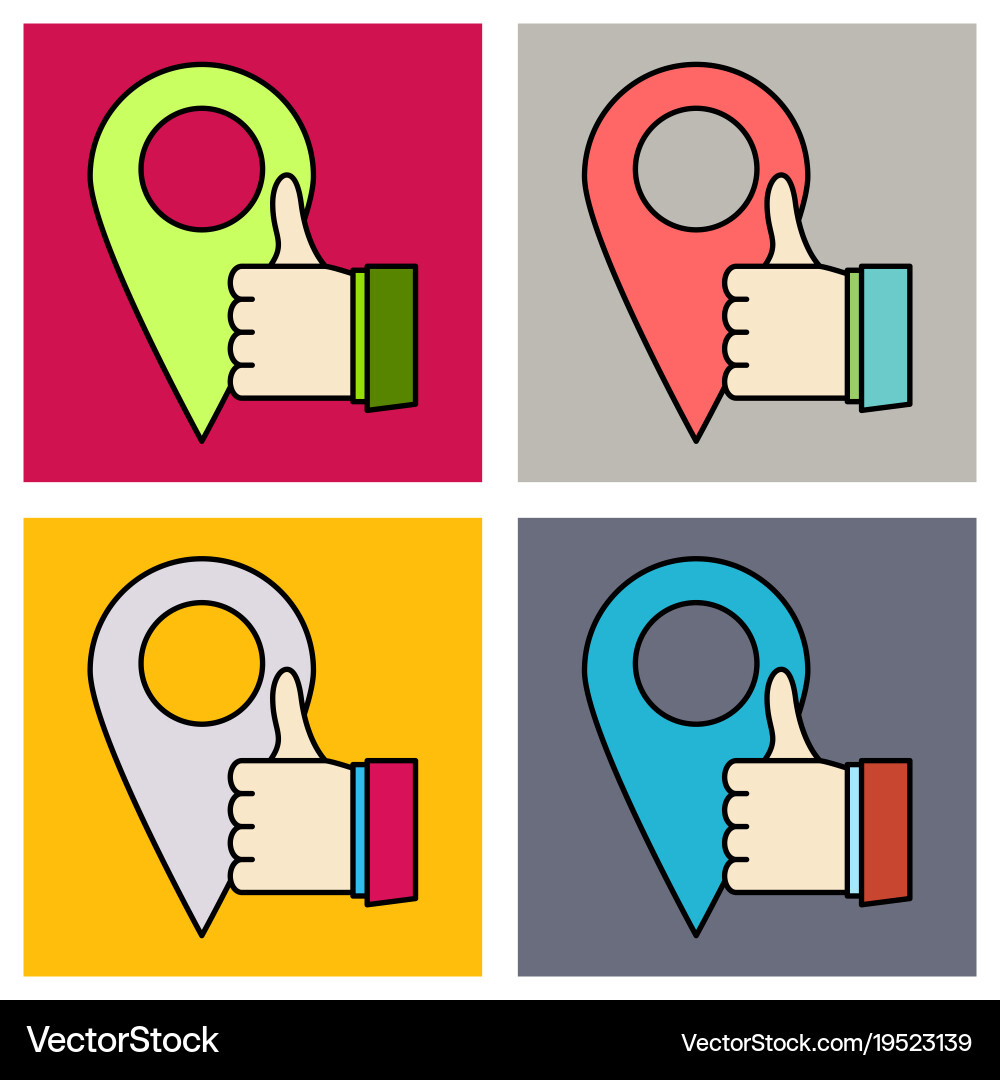 Set like icon web pointer in eps 10 vector image