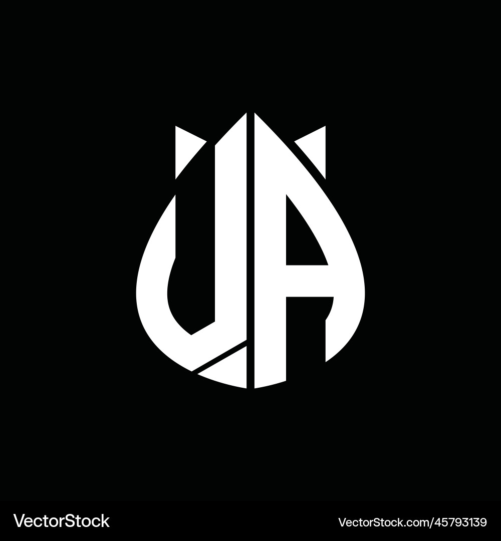 Va logo monogram drops crown shape images design vector image