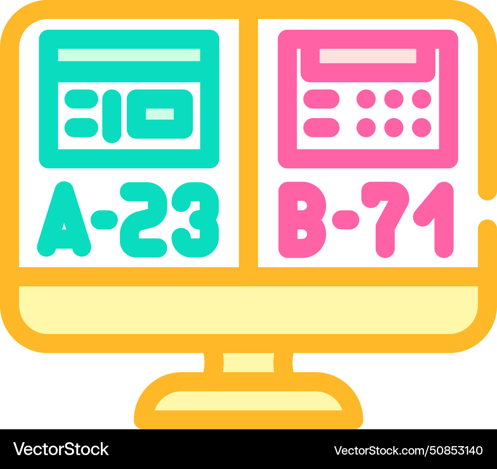 Ab testen ux ui design color icon Ab testen ux ui design color icon vektorbild