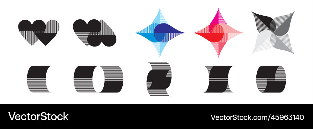 Basic pattern shape elements Basic pattern shape elements vector image