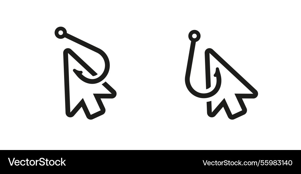 Computer cursor icons in simple black vector image