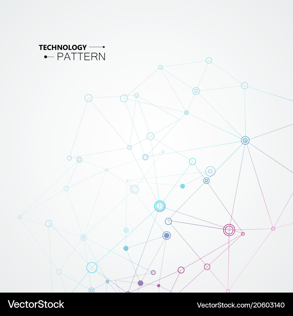 Connection polygonal with connecting dots Vector Image