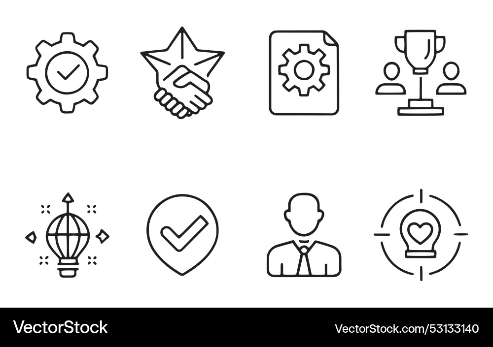 Core values web icon set in line style innovation Core values web icon set in line style innovation Vector Image