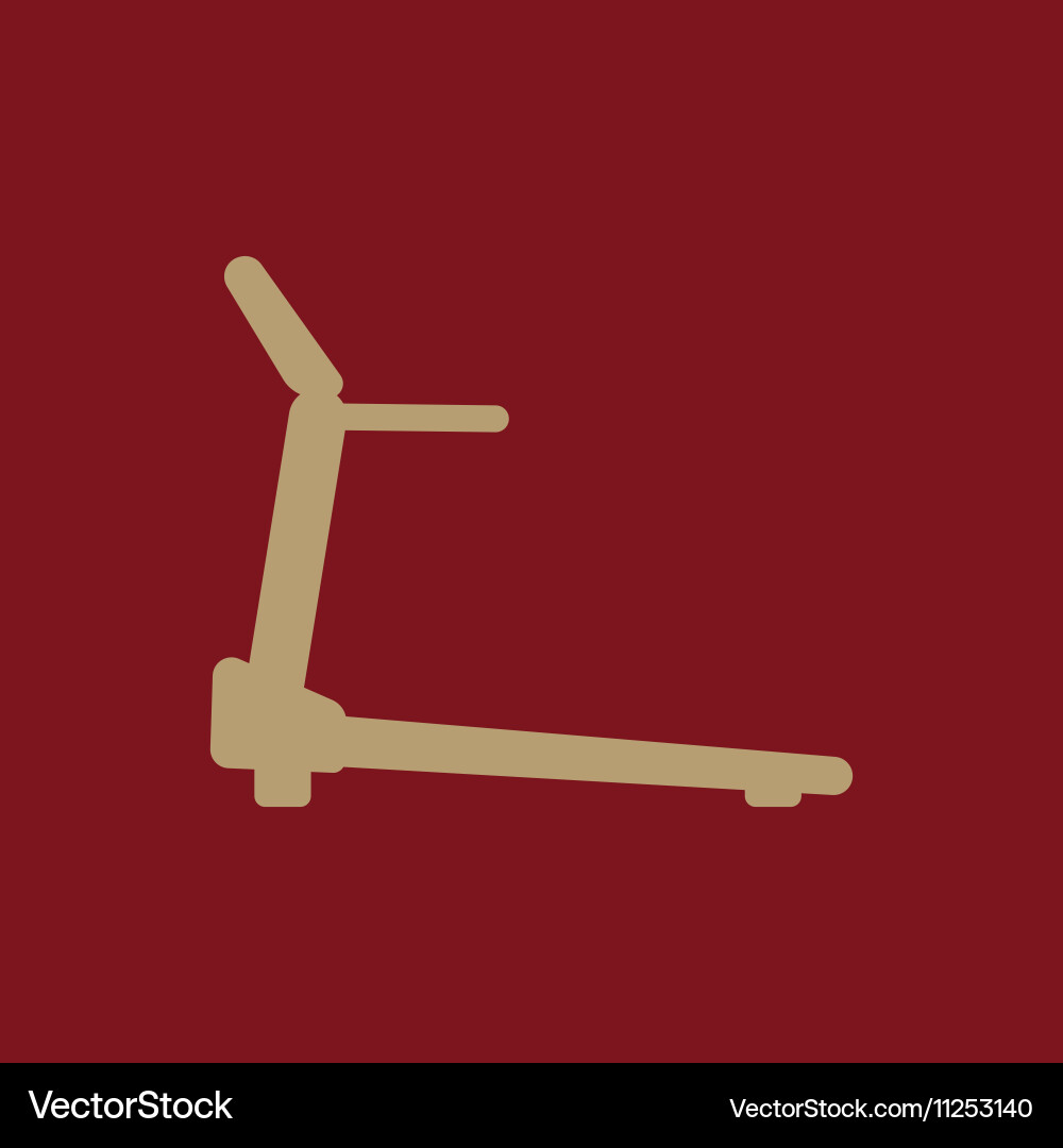 Cross trainer machine icon running symbol vector image