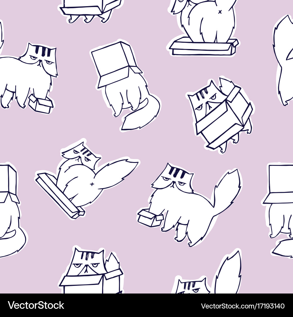 Funny seamless pattern with grumpy and melancholic Funny seamless pattern with grumpy and melancholic vector image