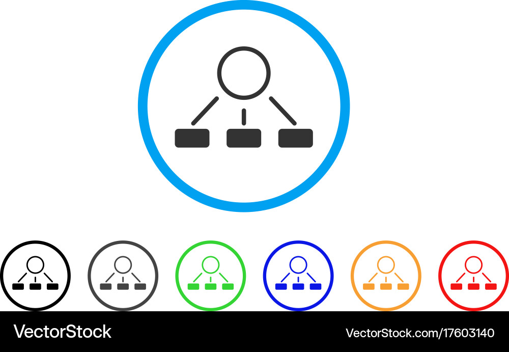 Hierarchy rounded icon vector image