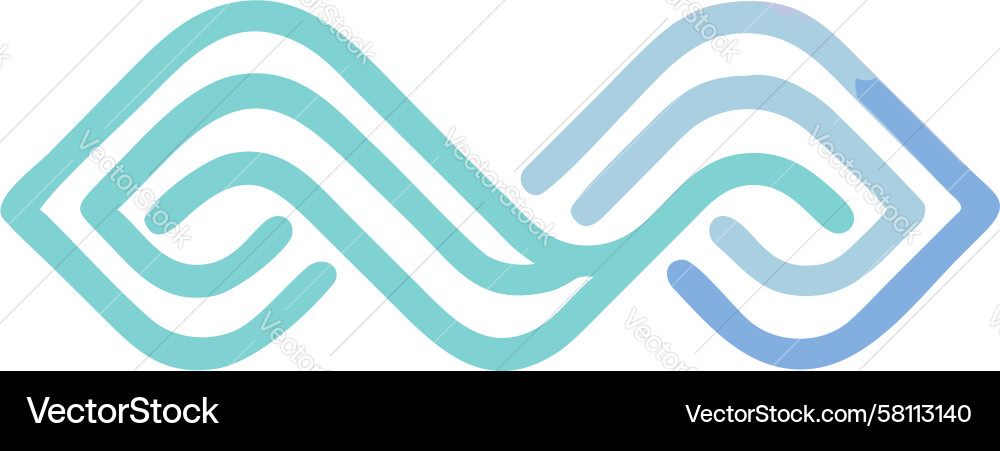 Infinite Geometric Loop Vector Image