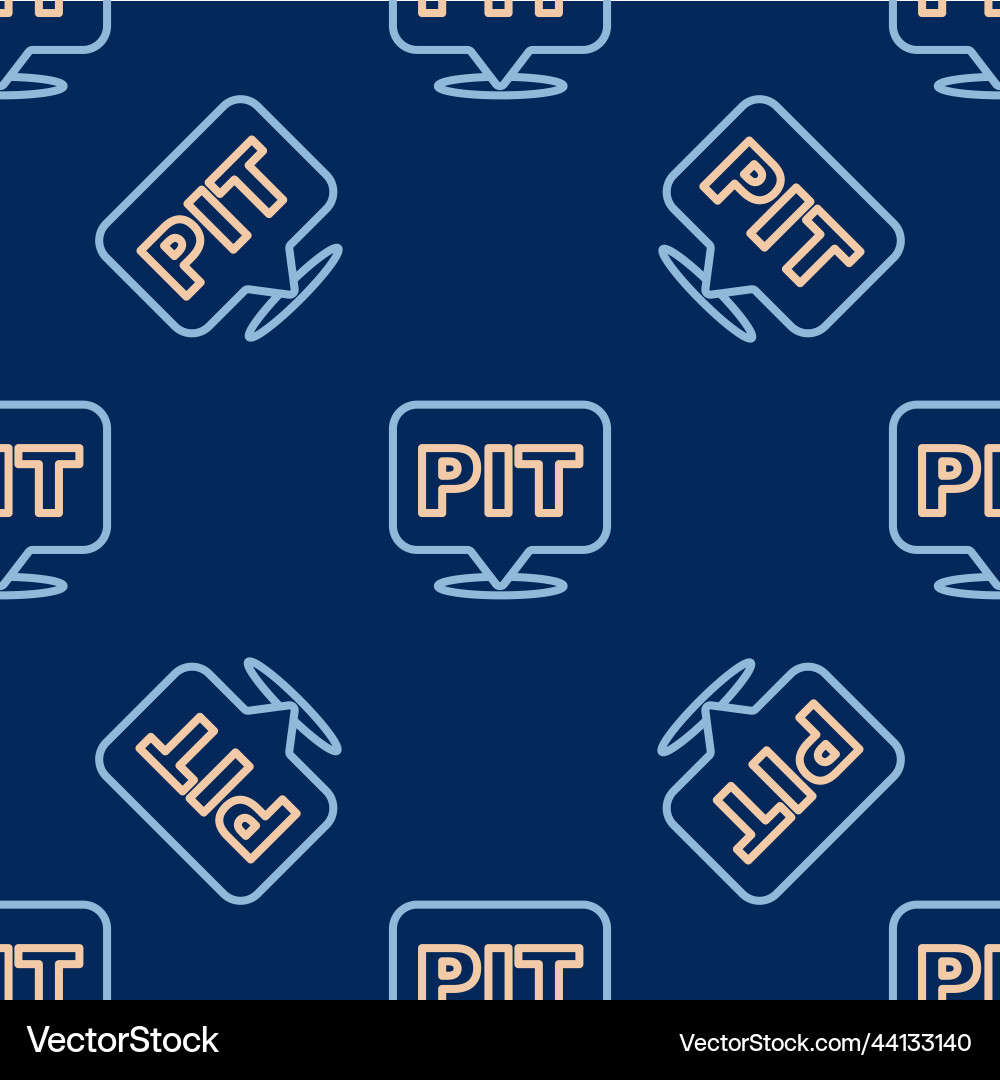 Line pit stop icon isolated seamless pattern Vector Image
