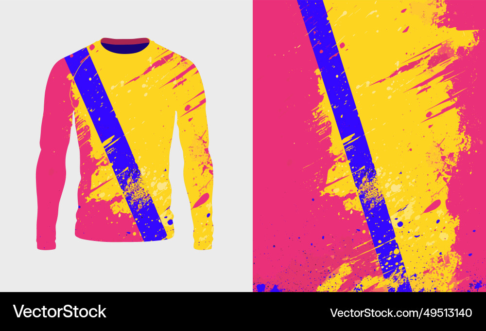 Long sleeve jersey grunge texture for extreme Long sleeve jersey grunge texture for extreme vector image