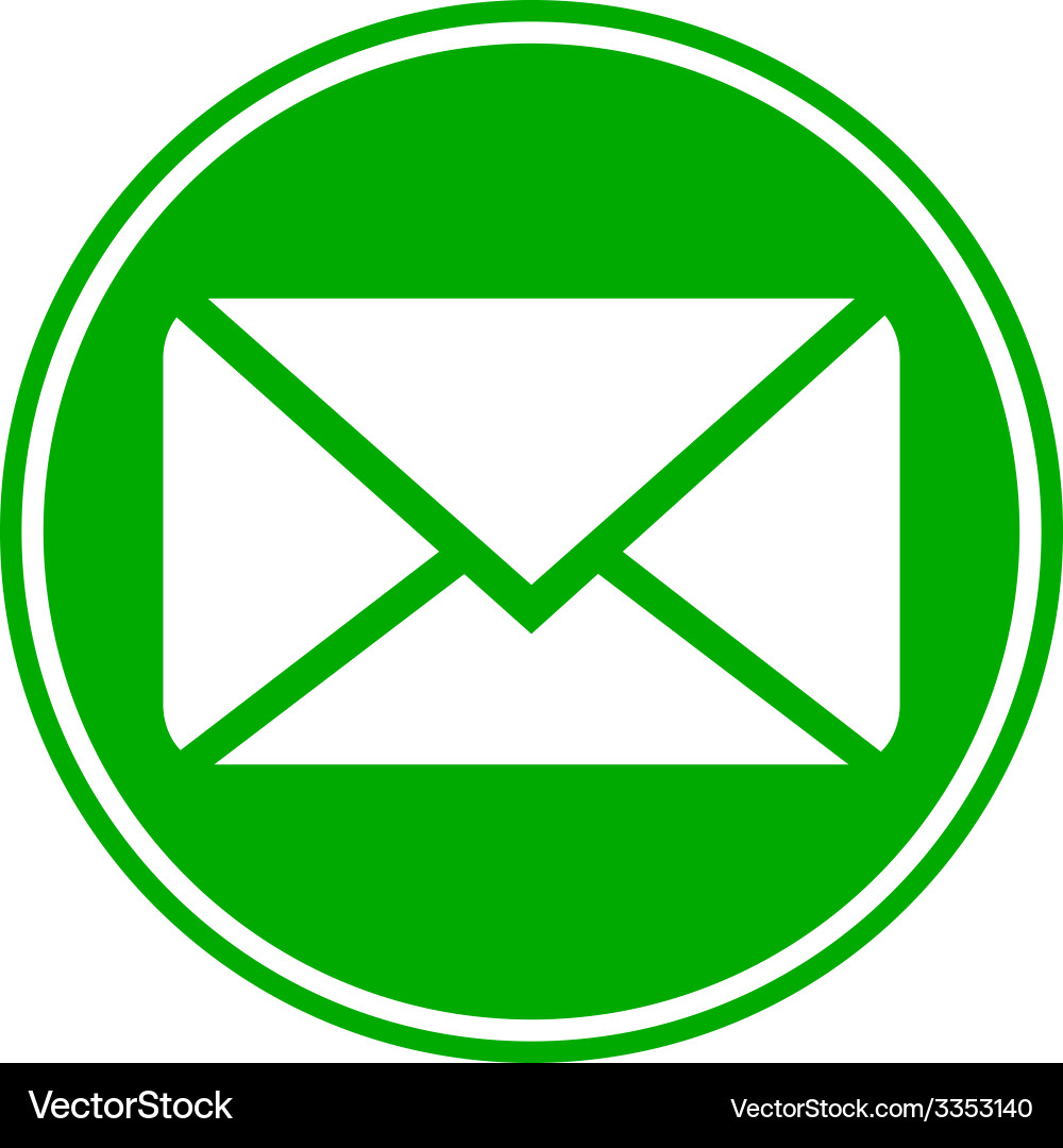 Mail button vector image