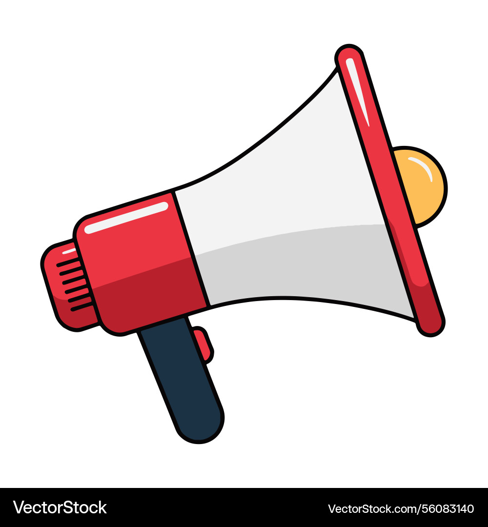 Marketing megaphone icon of a speaker symbol Marketing megaphone icon of a speaker symbol vector image