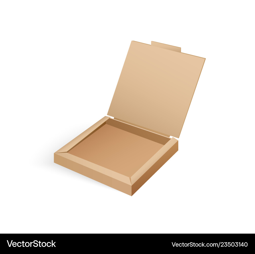 Open Pizza Box – Empty Container vector image