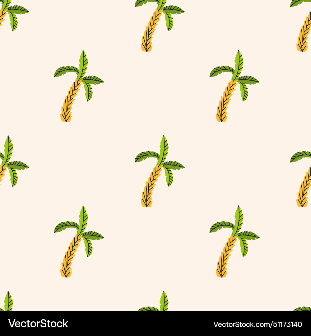 Palm tree seamless pattern Palm tree seamless pattern Vector Image