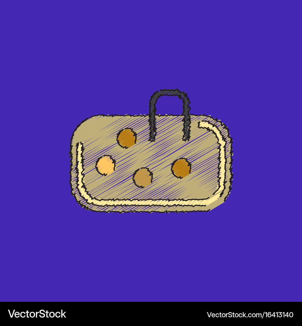Pebble bag in hatching style Vector Image