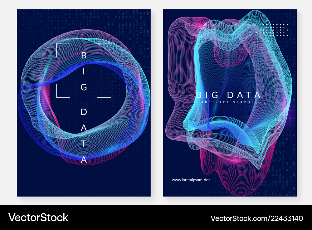 Quantum Data Flow Technology vector image