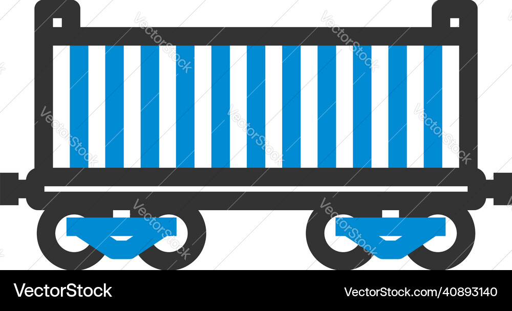 Railway cargo container icon Royalty Free Vector Image