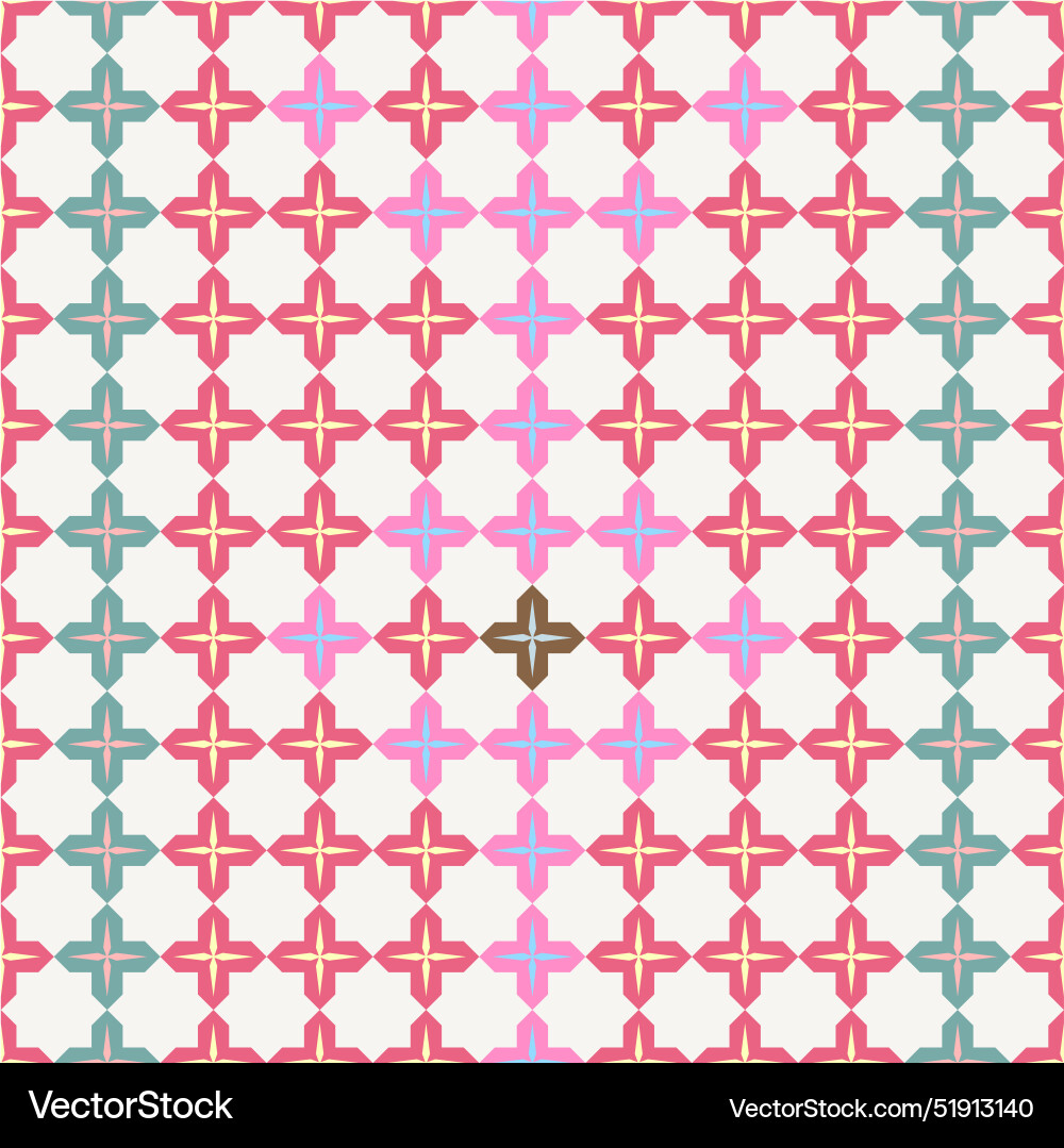 Seamless pattern double star modified shape Vector Image