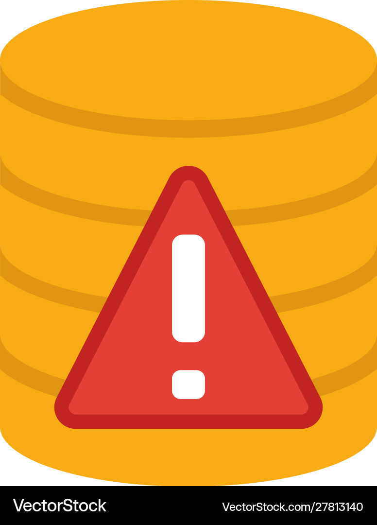 Server error icon flat creative element from big Vector Image