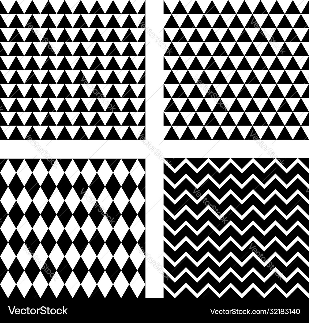 Simple triangular and rhombic patterns Vector Image