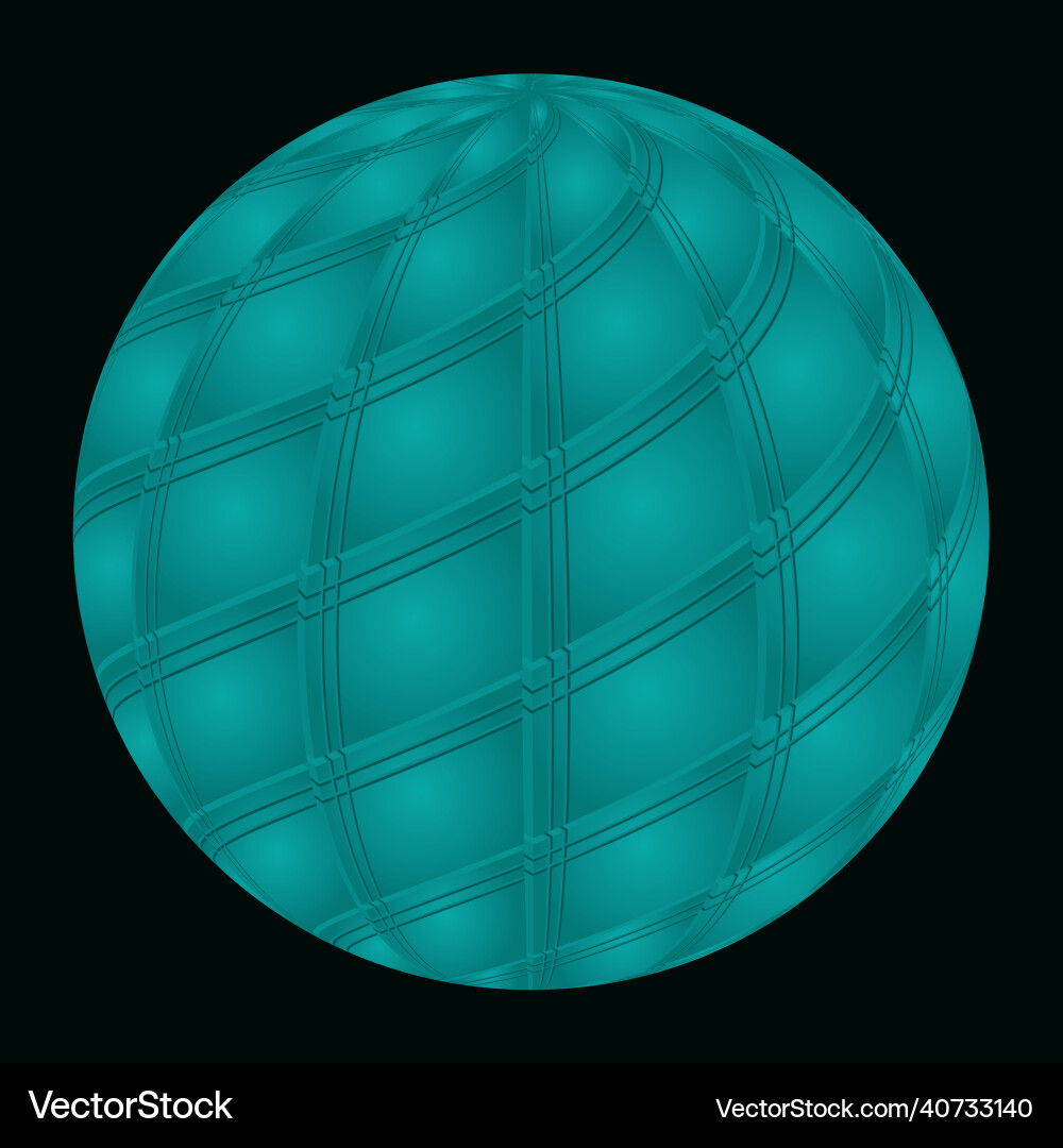 Sphere with gradient abstract pattern along Sphere with gradient abstract pattern along vector image