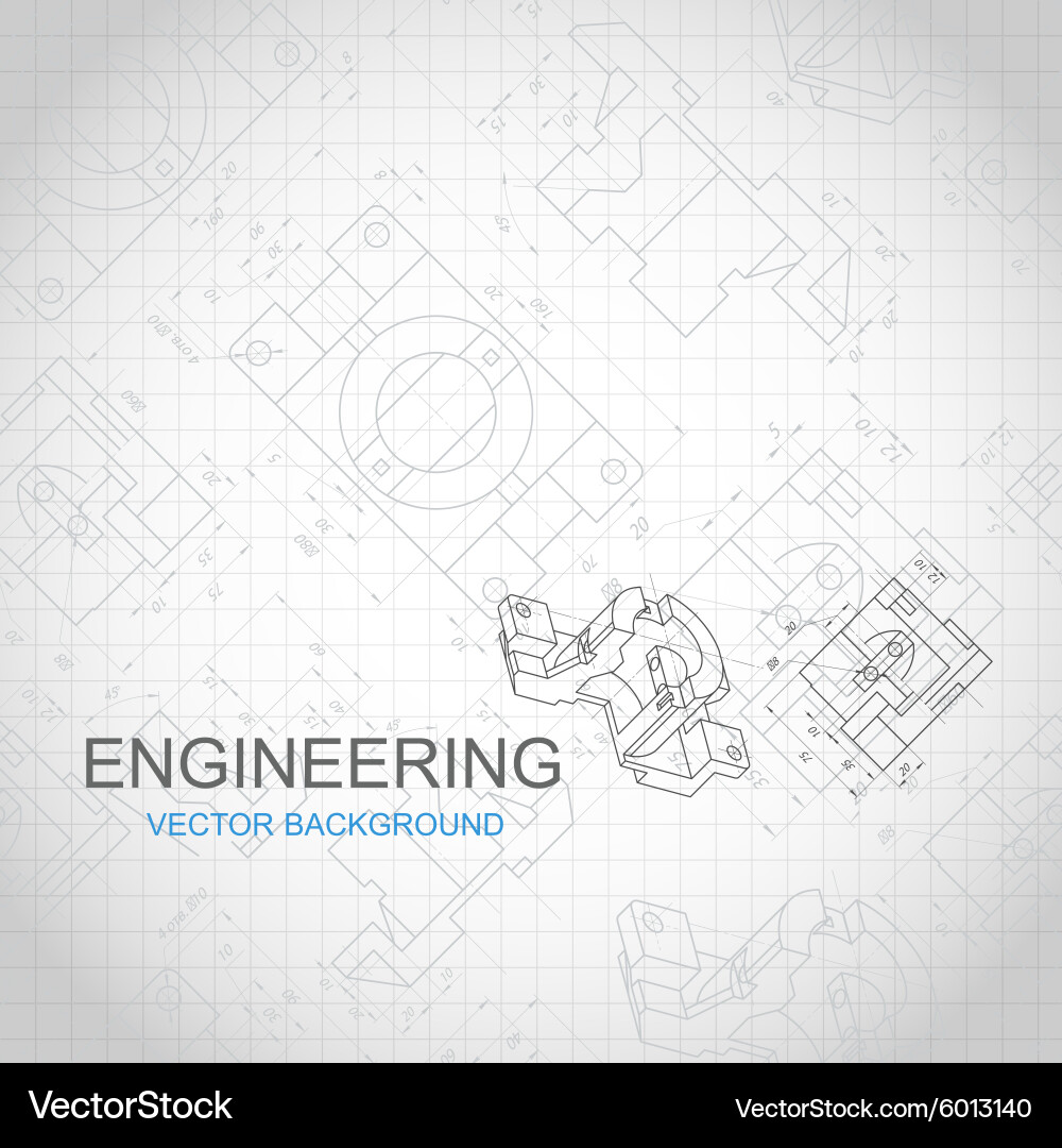 Technical Blueprint Background vector image