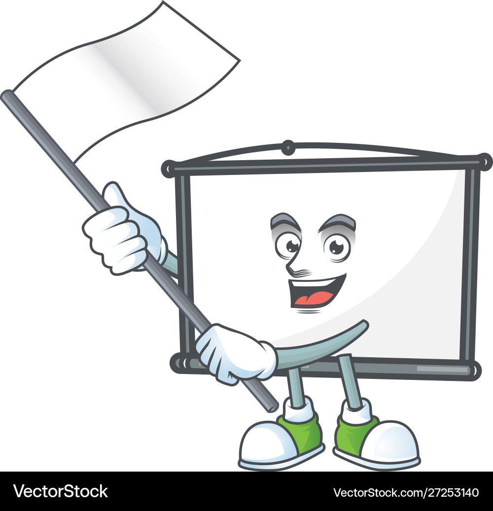 With flag empty project screen on white background With flag empty project screen on white background vector image