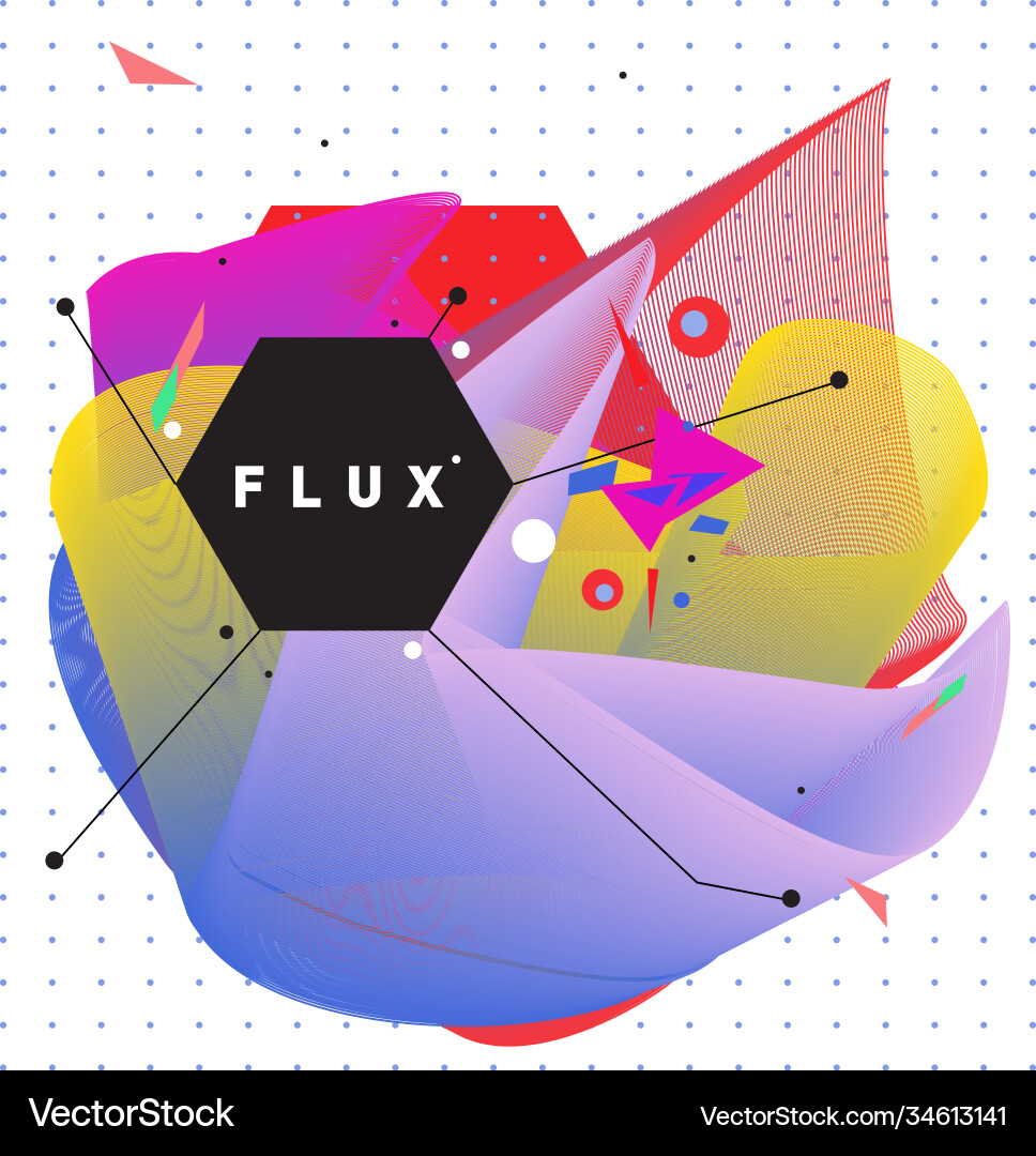 3d colorful wave background dynamic flux effect 3d colorful wave background dynamic flux effect vector image