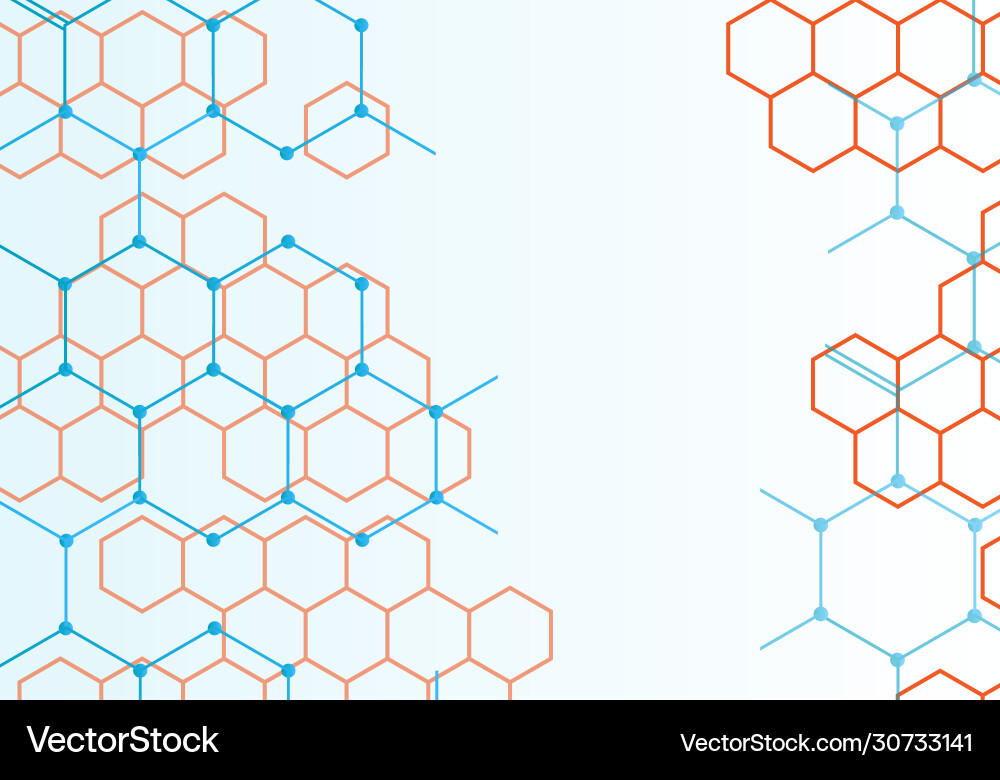 Abstract background with connect hexagons Abstract background with connect hexagons vector image
