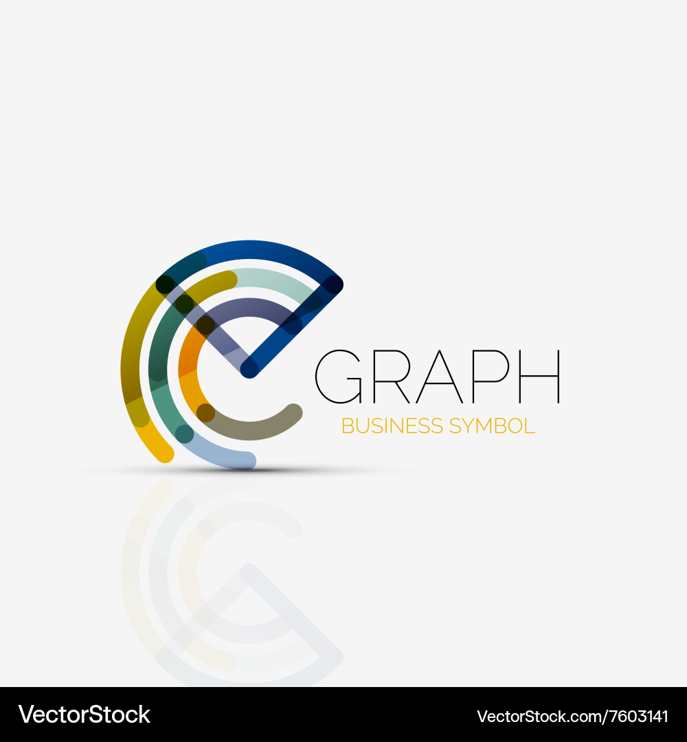 Abstract logo idea linear chart or graph Vector Image