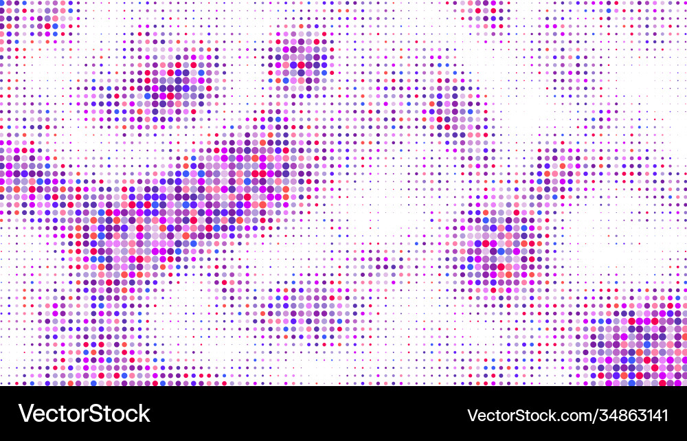 Colored dot array background isolated sea wave vector image