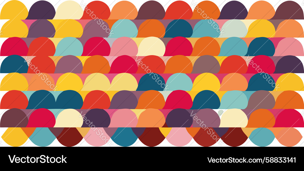 Colorful Overlapping Circles Pattern Vector Image